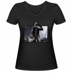 Женские футболки с V-образным вырезом