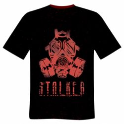 Чоловіча 3D футболка STALKER LOGO background - FATLINE Чоловіча 3D футболка STALKER LOGO background