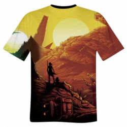 Мужская 3D футболка Star Wars Two Sides - FATLINE Мужская 3D футболка Star Wars Two Sides