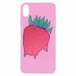 Чехол из раздела Steady Tiger Strawberry art для Apple iPhone Xs Max - FATLINE Чехол из раздела Steady Tiger Strawberry art для Apple iPhone Xs Max