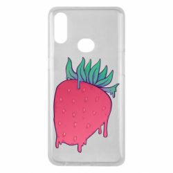 Чехол из раздела Steady Tiger Strawberry art для Samsung A10s - FATLINE Чехол из раздела Steady Tiger Strawberry art для Samsung A10s