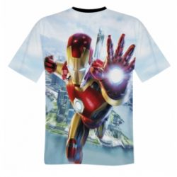 Мужская 3D футболка Strong Iron Man - FATLINE Мужская 3D футболка Strong Iron Man