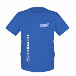Детская футболка Subaru STI Logo - FATLINE Детская футболка Subaru STI Logo