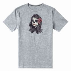 Мужская стрейчевая футболка Sugar girl with a rose - FATLINE Мужская стрейчевая футболка Sugar girl with a rose