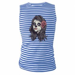 Майка-тельняшка Sugar girl with a rose - FATLINE Майка-тельняшка Sugar girl with a rose