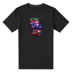 Мужская стрейчевая футболка Super power avengers - FATLINE Мужская стрейчевая футболка Super power avengers