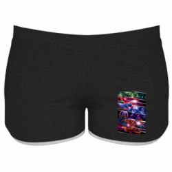 Женские шорты Super power avengers - FATLINE Женские шорты Super power avengers