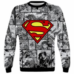 3D свитшот Superman logo on comics - FATLINE 3D свитшот Superman logo on comics