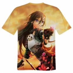 Мужская 3D футболка Sword Art Online Kirito as a girl - FATLINE Мужская 3D футболка Sword Art Online Kirito as a girl