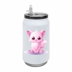Термобанка 350ml Fluffy pink cat - FATLINE Термобанка 350ml Fluffy pink cat