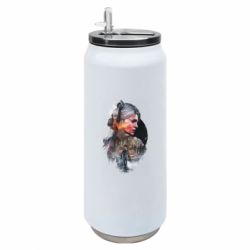 Термобанка 500ml The Witcher Ciri watercolor - FATLINE Термобанка 500ml The Witcher Ciri watercolor