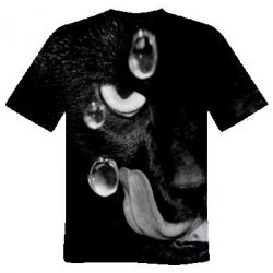 Чоловіча 3D футболка The cat licked - FATLINE Чоловіча 3D футболка The cat licked