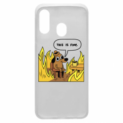 Чехол из раздела Собака This is fine для Samsung A40 - FATLINE Чехол из раздела Собака This is fine для Samsung A40