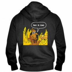 Чоловіча худі на блискавці This is fine - FATLINE Чоловіча худі на блискавці This is fine