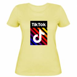 Женская футболка Tik Tok Colorful Logo