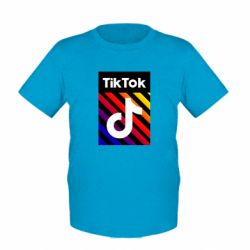 Детская футболка Tik Tok Colorful Logo - FATLINE Детская футболка Tik Tok Colorful Logo