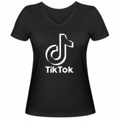 Женские футболки с V-образным вырезом