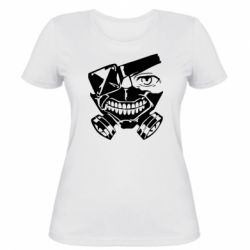 Женская футболка Tokyo Ghoul mask - FATLINE Женская футболка Tokyo Ghoul mask