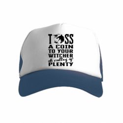 Детская кепка-тракер Toss a coin to your witcher oh valley of plenty - FATLINE Детская кепка-тракер Toss a coin to your witcher oh valley of plenty