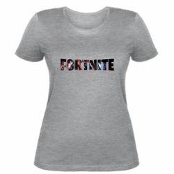 Женская футболка Trellis in Fortnite logo - FATLINE Женская футболка Trellis in Fortnite logo