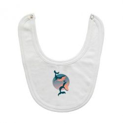 Слюнявчик Two whales - FATLINE Слюнявчик Two whales