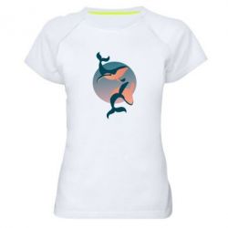 Женская спортивная футболка Two whales - FATLINE Женская спортивная футболка Two whales