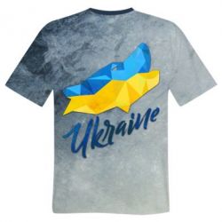 Мужская 3D футболка Ukrainian wolf - FATLINE Мужская 3D футболка Ukrainian wolf