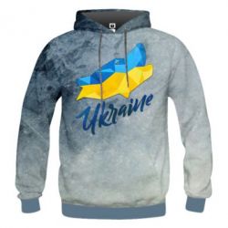 Чоловіча 3D худі Ukrainian wolf