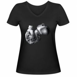 Женские футболки с V-образным вырезом - FATLINE