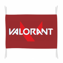 Флаг Valorant glitsh logo