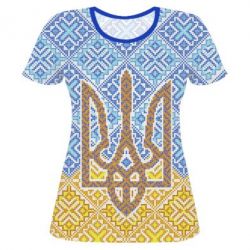 Жіноча 3D футболка Вишиванка з гербом
