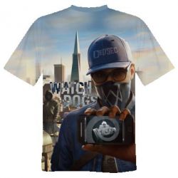 Чоловіча 3D футболка Watch dogs Marcus - FATLINE Чоловіча 3D футболка Watch dogs Marcus