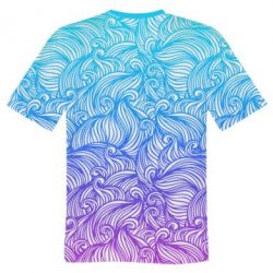 Чоловіча 3D футболка Waves Art - FATLINE Чоловіча 3D футболка Waves Art