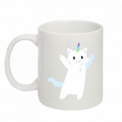 Кружка 320ml White cheerful cat - FATLINE Кружка 320ml White cheerful cat