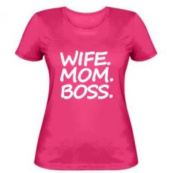 Жіноча футболка Wife mom boss