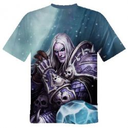Чоловіча 3D футболка World of Warcraft Lich King - FATLINE Чоловіча 3D футболка World of Warcraft Lich King