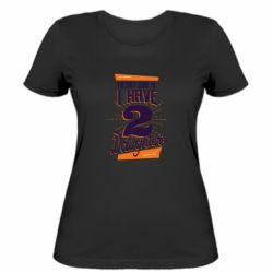 Женская футболка You can't scare me i have 2 daughters - FATLINE Женская футболка You can't scare me i have 2 daughters