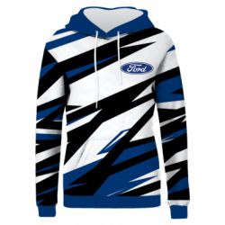 Жіноча 3D худі Ford logo and art - FATLINE Жіноча 3D худі Ford logo and art