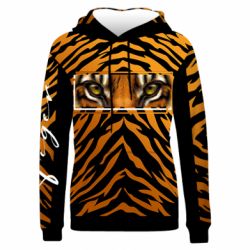 Женская 3D худи Взгляд Тигра