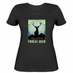 Женская футболка Forest deer - FATLINE Женская футболка Forest deer