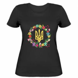 Жіноча футболка Герб Украины в винке - FATLINE Жіноча футболка Герб Украины в винке