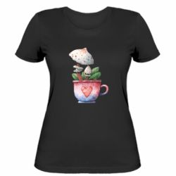 Женская футболка Гриб в горшке - FATLINE Женская футболка Гриб в горшке