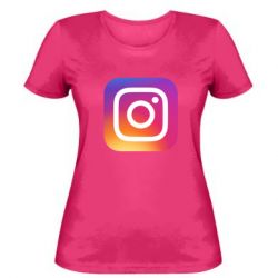 Женская футболка Instagram Logo Gradient - FATLINE Женская футболка Instagram Logo Gradient