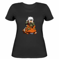 Женская футболка Jiraiya and Gamabunta - FATLINE Женская футболка Jiraiya and Gamabunta