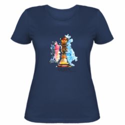 Женская футболка Queen chess