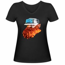 Женская футболка с V-образным вырезом DRG - FATLINE Женская футболка с V-образным вырезом DRG