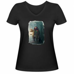 Жіночі футболки з V-подібним вирізом - FATLINE