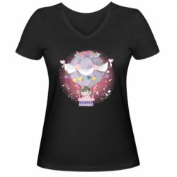 Женские футболки с V-образным вырезом - FATLINE