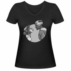 Женские футболки с V-образным вырезом