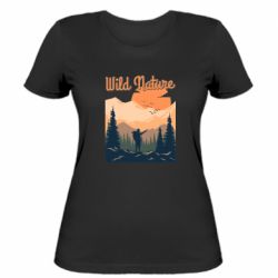 Женская футболка Wild nature - FATLINE Женская футболка Wild nature